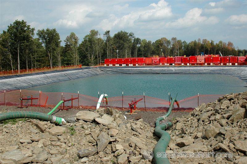 Frac water holding pond 1